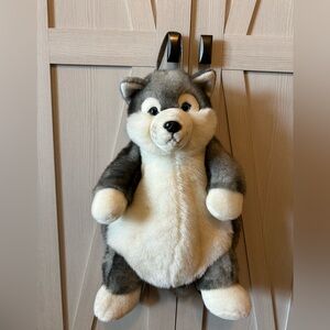 Wolf stuffed Animal backpack